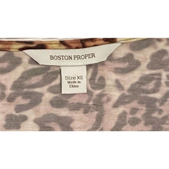 Boston Proper Faux Wrap‎ Sleeveless Tank Top Animal Floral Print Extra Small - Picture 4 of 6